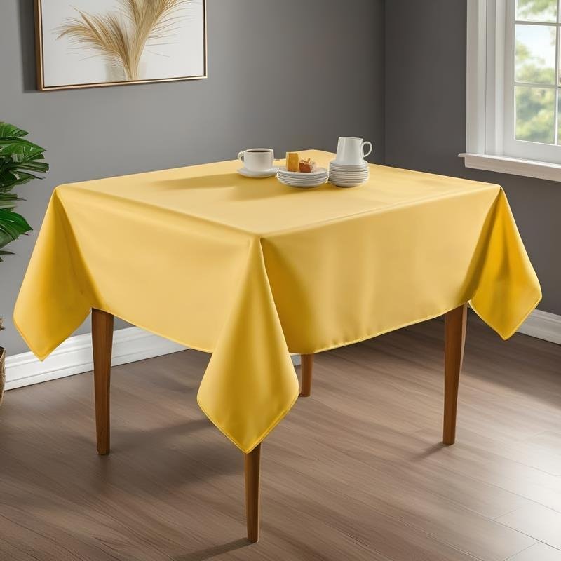 52'' x 52'' Inch Square Tablecloth Durable Polyester Tablecloth for Square and Round Tables, Wrinkle Resistant, Great for Weddings, Banquets, Holidays, Parties