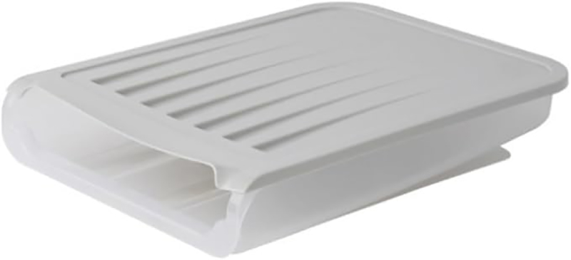 Rolling Egg Holder for Refrigerator, 18 Eggs Capacity Auto-Rolling Egg Organizer, Space-Saving Fridge Egg Tray with Lid