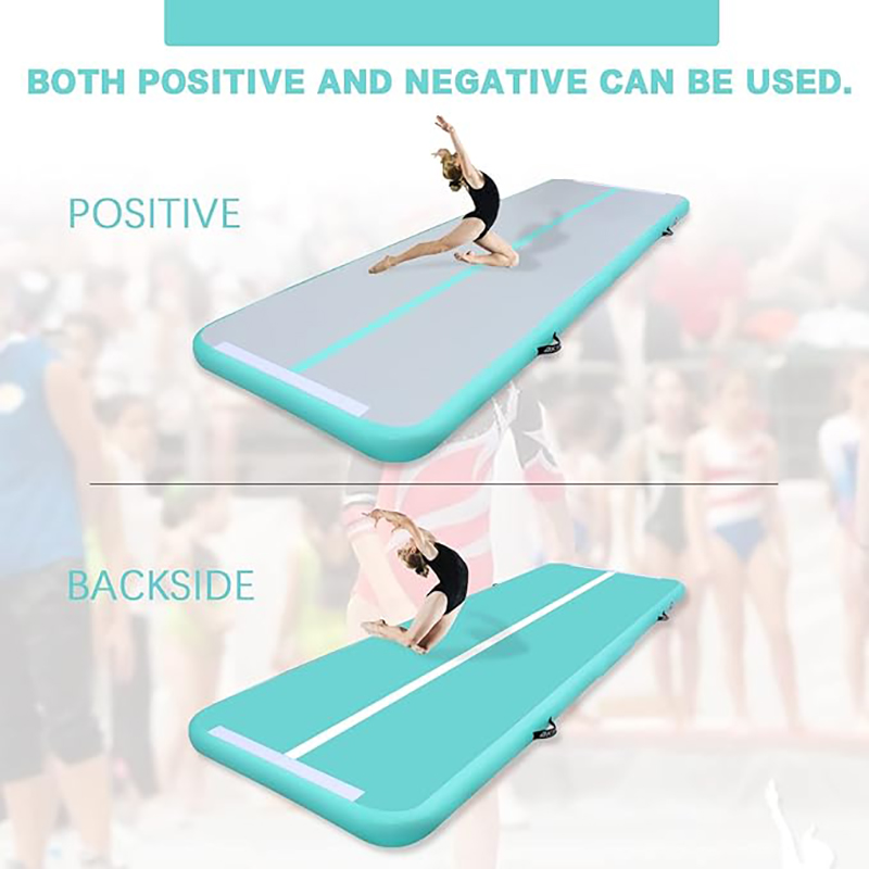 Inflatable Air Tumbling Track Mat, 10ft/13ft/16ft Gymnastics Mat for Home Use & Water Yoga, Portable Training Mat with Electric Pump