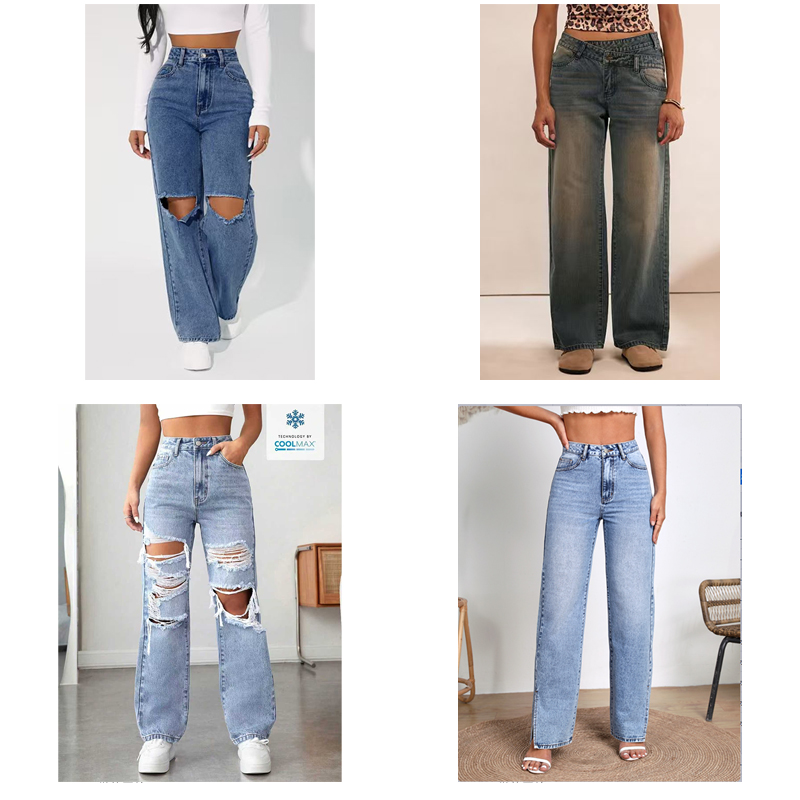 Women's Trendy Denim Collection - Includes Skinny, Ripped, Wide Leg Jeans & Skirts