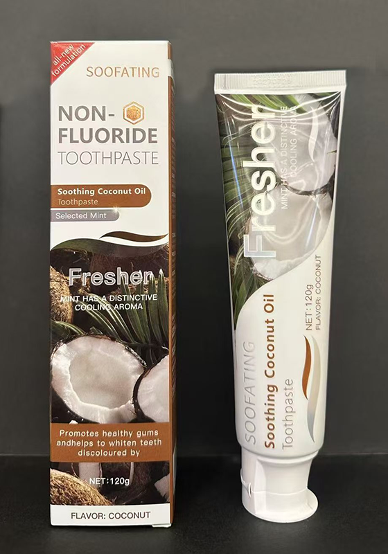 Non-Fluoride Coconut Oil Toothpaste  - Mint Flavor Teeth Whitening - Wholesale Liquidation Special Offer.