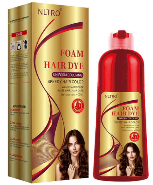 Natural Hair Dye Shampoo - Dark Brown - 100% Gray Coverage - Wholesale Liquidation Special Offer.