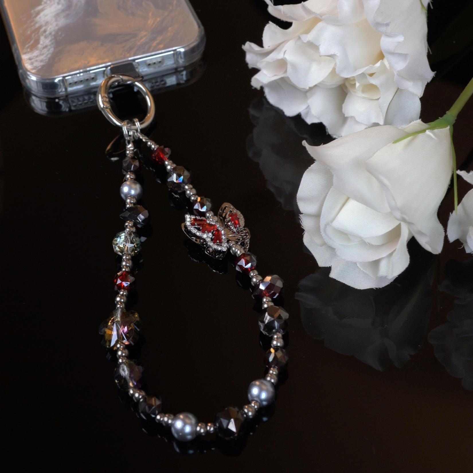 Fashion Butterfly Crystal Charms & Flower Ball Pendants Clearance Bundle - Bulk discount products featuring Dreamcatcher, Tassel, and Strawberry Chains.