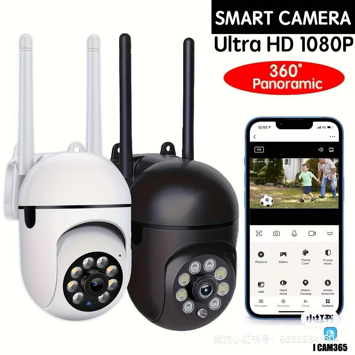 Wholesale Lot: Outdoor WiFi Security Cameras with Color Night Vision & Motion Detection