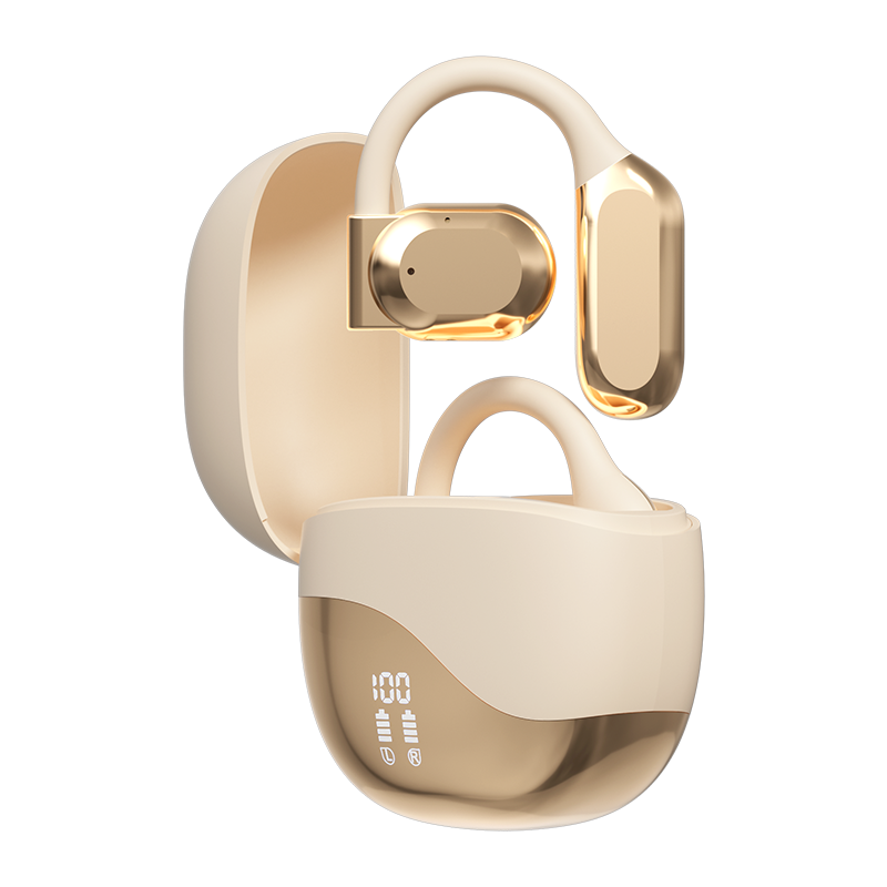 AI Language Translator Earbuds, OWS Real-Time 3-in-1 Translation Earbuds 144 Languages & Accents(Golden)