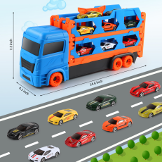 Deformable Children's Transport Truck Racing Toy Set - Image 4