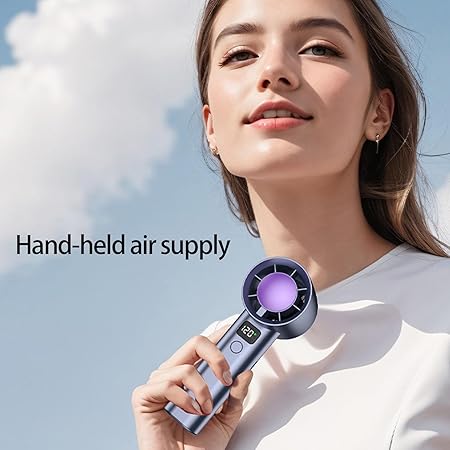 Adjustable Handheld Fan Outdoor Air Blower Rechargeable 120 Speed Cooling Fan For Travel Camping Office Battery Operated Desk - Image 4