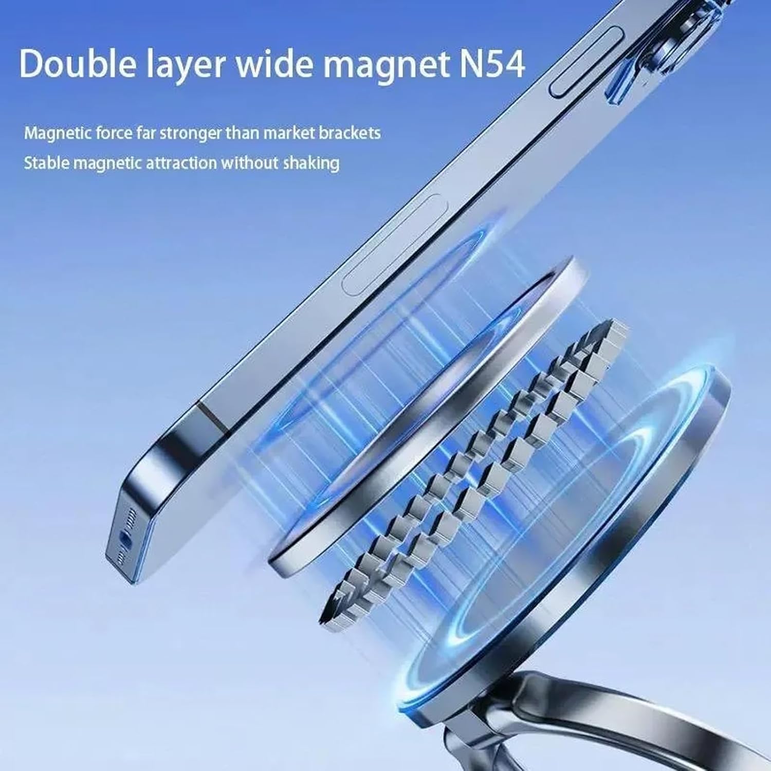 Voowow Phone Stand, 360° Adjustable Magnetic Phone Holder with Vacuum Suction - Image 7