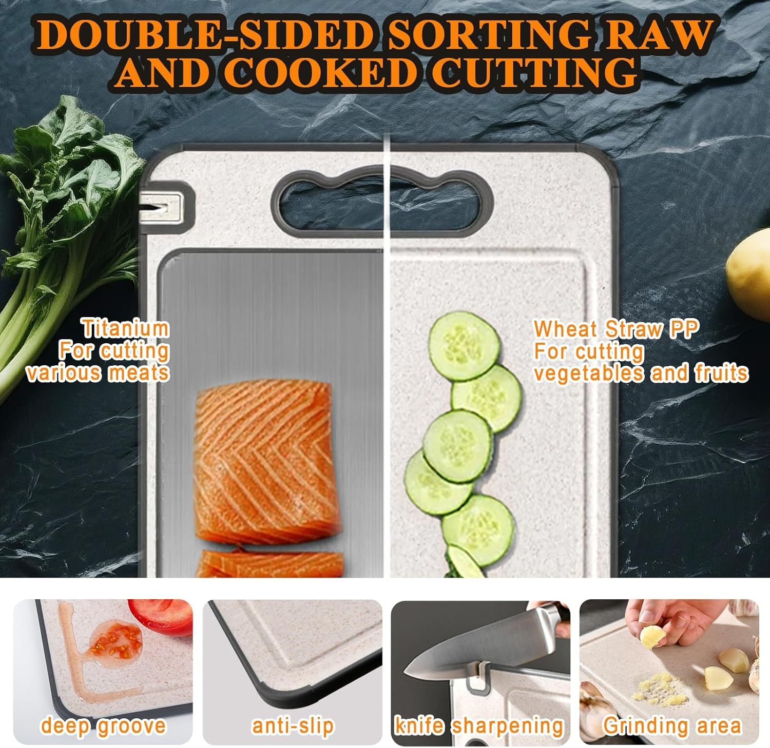 Titanium Cutting Board Professional Double - Image 3