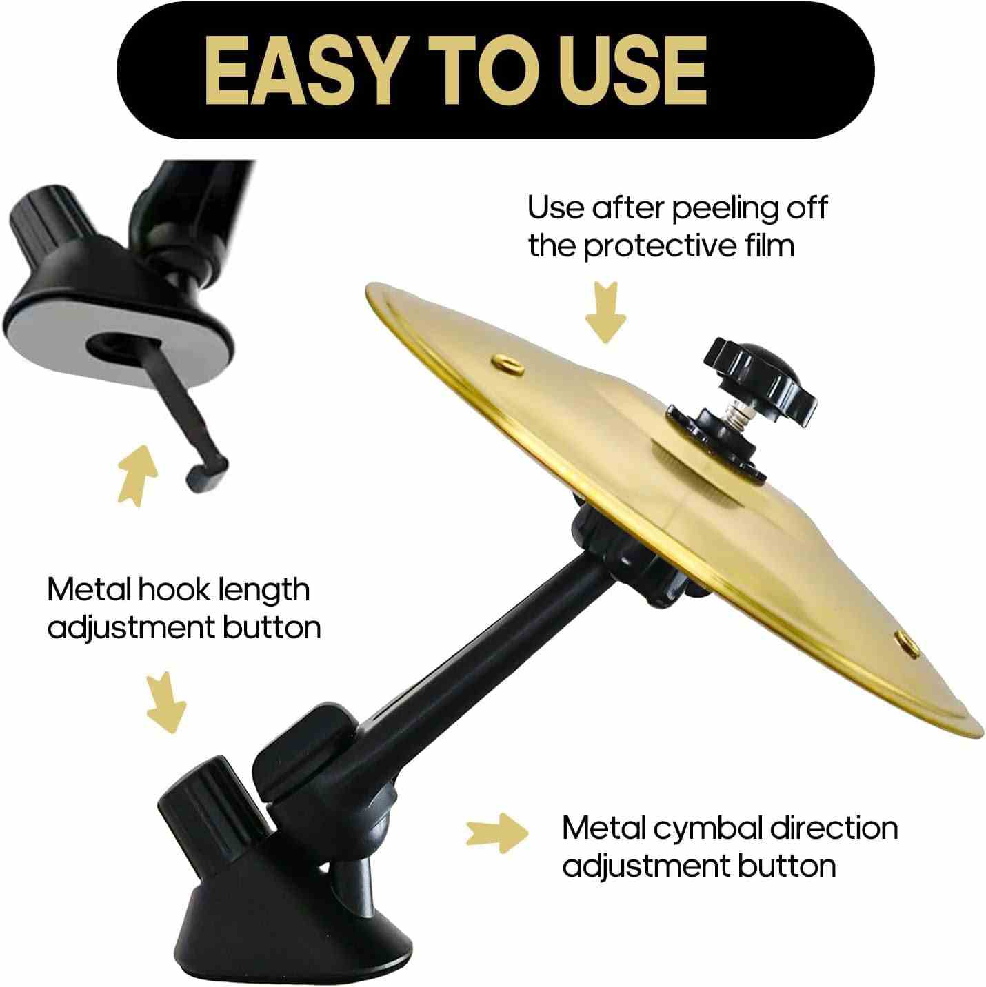 Car Cymbal Air Vent Mini Drum Crash Cymbal for Car Dashboard, Compact & Durable Musical Car Accessory for Drivers, Fits All Vehicles - Image 6