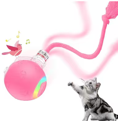 Interactive Cat Toys Ball for Indoor Cats Fast Rolling onCarpet, Chirping & Motion Activate Cat Toys - Image 3