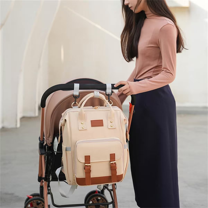 Diaper Bag Backpack with Stroller Straps & Pacifier Holder, Large Capacity Baby Nappy Bag for Mom & Dad, Waterproof Maternity Travel Backpack with Multi-Pockets, Stylish Baby Essentials Organizer - Image 3