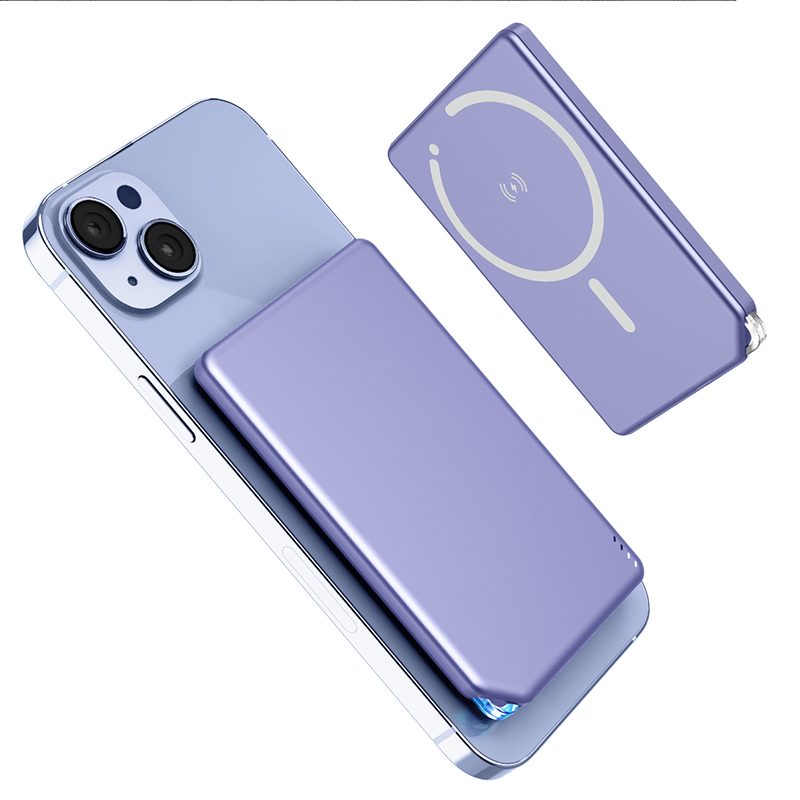 Magnetic Wireless Power Bank 5000/10000mAh, Ultra-Slim Portable Charger with Fast Charging, Magsafe Compatible External Battery Pack for iPhone 15/14/13/12 Series - Image 2