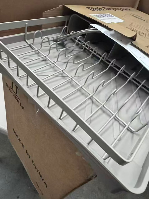 Dish Drying Rack with Drainboard, Compact Dish Drainer for Kitchen Countertop, Rust-Resistant Wire Dish Rack with Utensil Holder, Small Dish Strainer for Apartment & RV Kitchen Essentials - Image 2