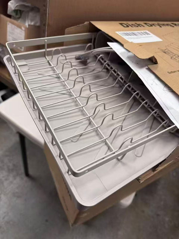 Dish Drying Rack with Drainboard, Compact Dish Drainer for Kitchen Countertop, Rust-Resistant Wire Dish Rack with Utensil Holder, Small Dish Strainer for Apartment & RV Kitchen Essentials - Image 3